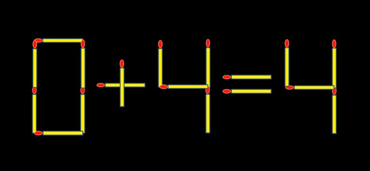 Thử tài IQ: Di chuyển một que diêm để 6+4=4 thành phép tính đúng - Ảnh 2.