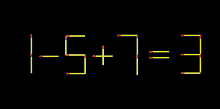 Thử tài IQ: Di chuyển một que diêm để 15+7=9 thành phép tính đúng - Ảnh 1.