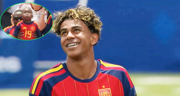 Em trai 3 tuổi Yamal thè lưỡi ‘chiếm sóng’ ở World Cup 2026 - Ảnh 1.