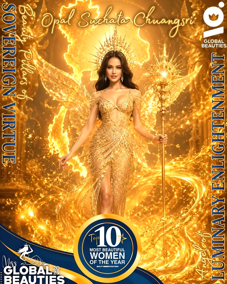 Hoa hậu Thế giới Opal Suchata vào top 10 Hoa hậu đẹp nhất thế giới 2025 - Ảnh 1.