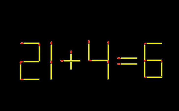 Thử tài IQ: Di chuyển một que diêm để 21+4=8 thành phép tính đúng - Ảnh 9.