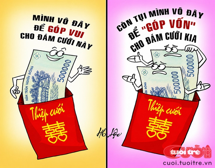Tiền mừng đám cưới: Góp vui hay... góp vốn? - Ảnh 1.