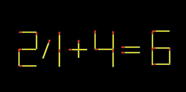 Thử tài IQ: Di chuyển một que diêm để 21+4=8 thành phép tính đúng - Ảnh 2.