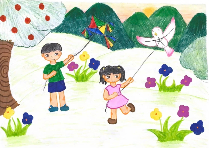Cuộc thi vẽ tranh mùa hè: Mắt sáng tự do khơi gợi tài năng trẻ em - Ảnh 3.