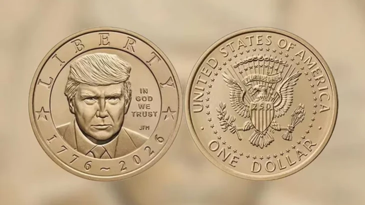 Mỹ đúc đồng xu 1 USD có hình ông Trump - Ảnh 1.
