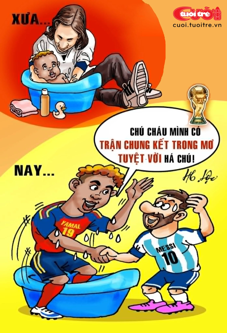 Yamal, từ chậu tắm bước ra quyết đấu với thần tượng - Ảnh 2.
