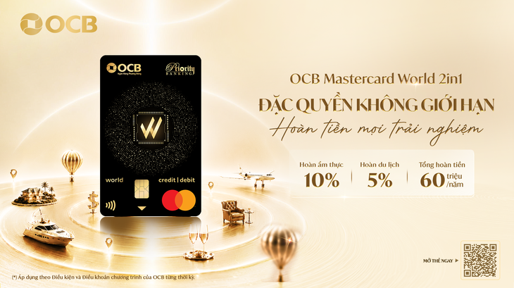 OCB Mastercard World 2in1 mở ra thế giới đặc quyền với hoàn tiền trên mọi trải nghiệm - Ảnh 1.
