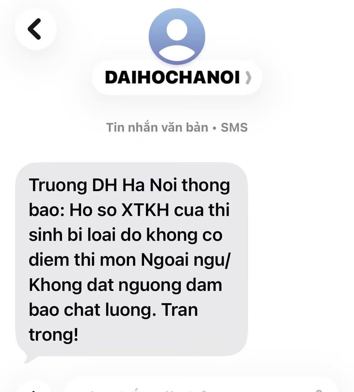 147 thí sinh trượt xét tuyển vào Trường đại học Hà Nội vì bỏ thi tốt nghiệp tiếng Anh - Ảnh 2.