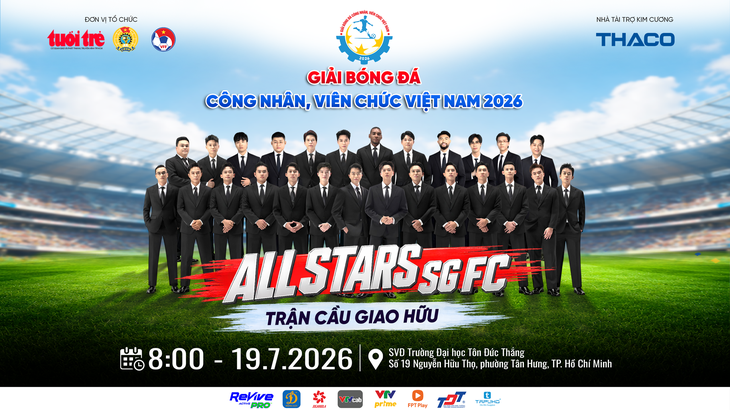 All Stars SG FC tham dự trận đấu thiện nguyên cho công nhân khó khăn - Ảnh 1.