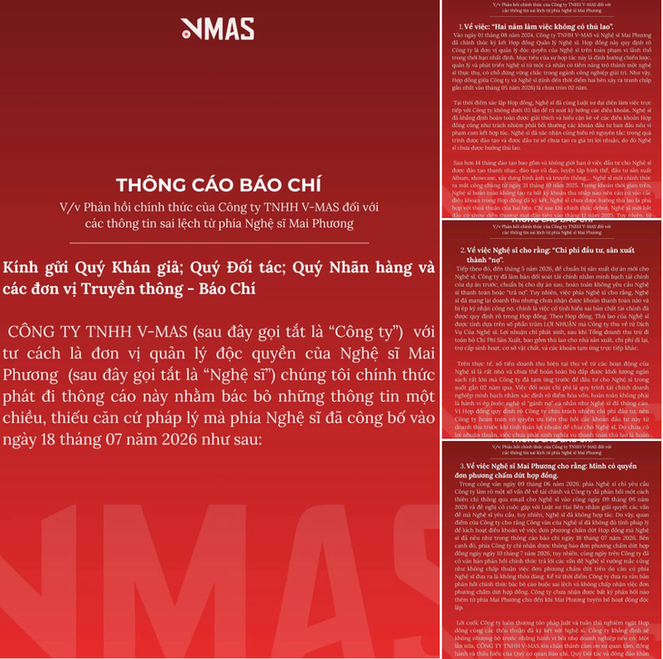 Hoa hậu Mai Phương và V-MAS liên tục tranh cãi về hợp đồng quản lý - Ảnh 2.