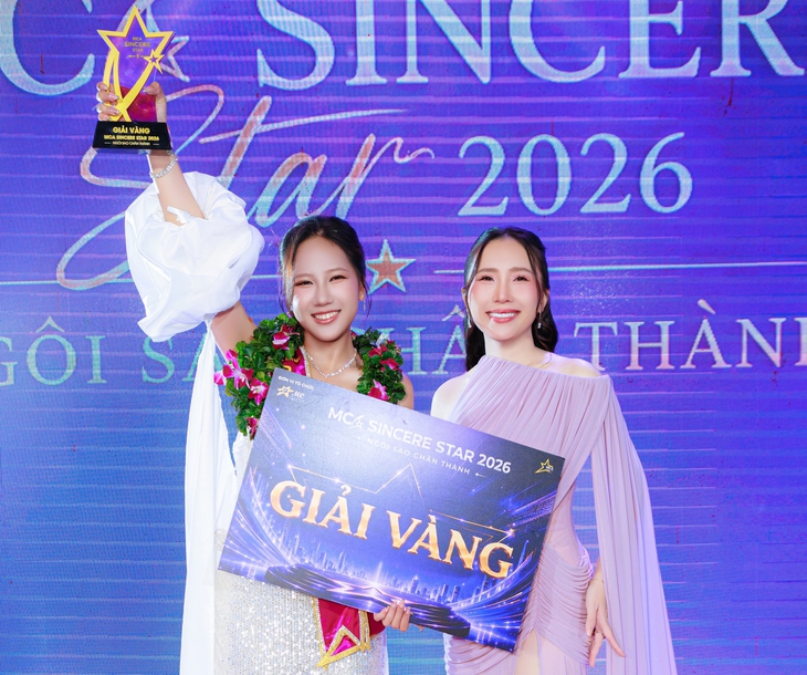 Nhật Khánh đoạt giải vàng cuộc thi MC Sincere Star 2026 - Ảnh 1.