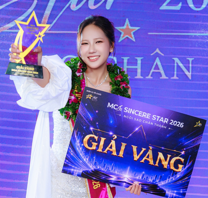 Nhật Khánh đoạt giải vàng cuộc thi MC Sincere Star 2026 - Ảnh 2.
