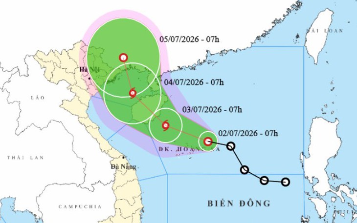Áp thấp nhiệt đới mạnh lên thành bão số 1, Bắc Bộ mưa lớn từ đêm mai - Ảnh 1.