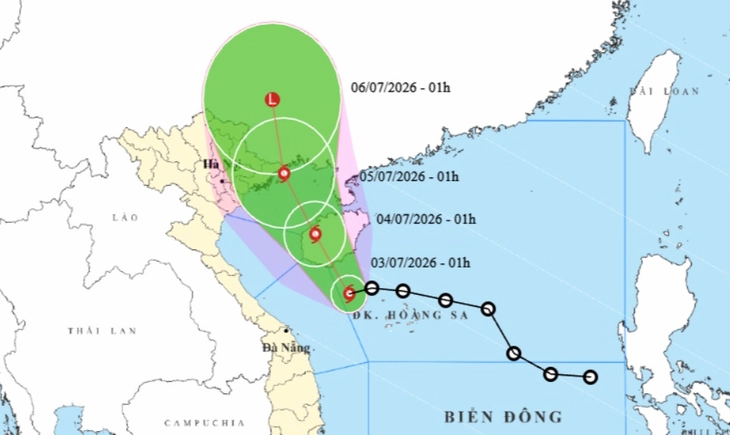 Bão số 1 vừa hình thành trên Biển Đông, hướng vào biển Quảng Ninh - Hải Phòng - Ảnh 1.