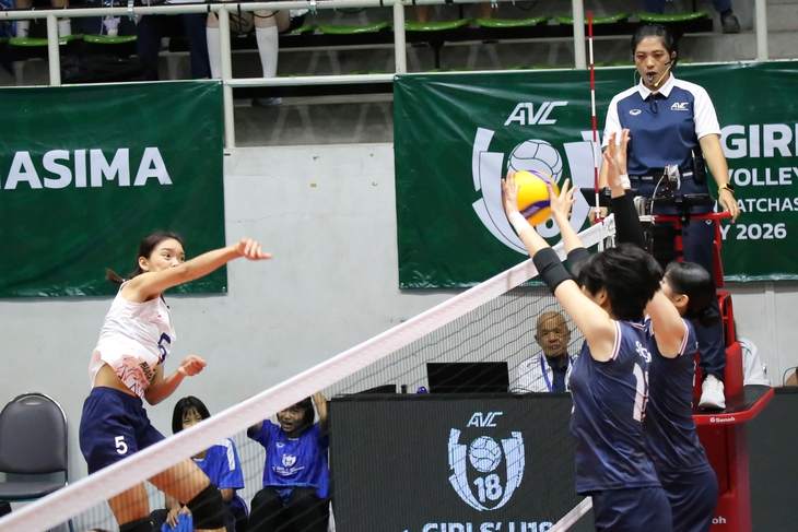 Bóng chuyền nữ U18 Việt Nam thua Hàn Quốc ở giải châu Á - Ảnh 1.