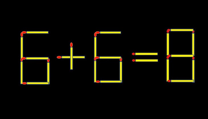 Thử tài IQ: Di chuyển một que diêm để 4-4=8 thành phép tính đúng - Ảnh 1.