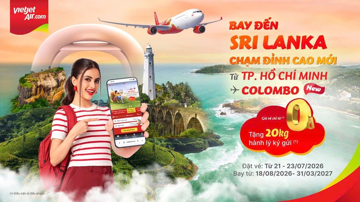 Cùng Vietjet khám phá Sri Lanka, vé từ 0 đồng cùng 20kg hành lý - Ảnh 1.