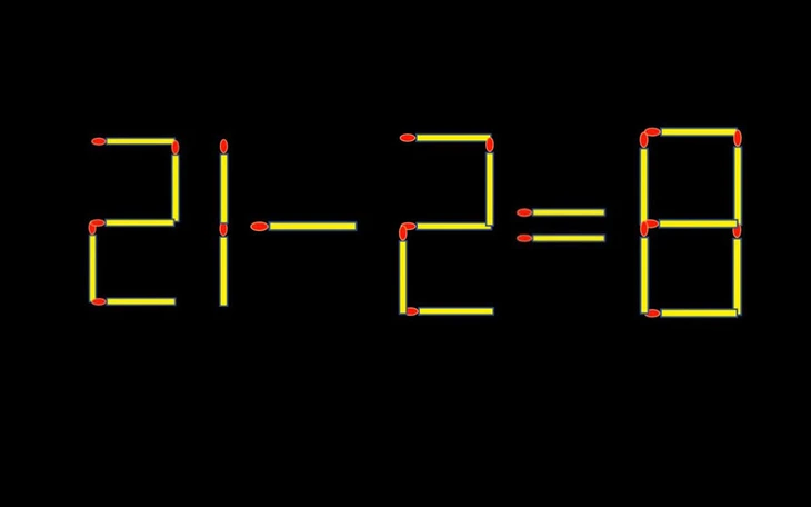 Thử tài IQ: Di chuyển một que diêm để 21+7=8 thành phép tính đúng - Ảnh 7.