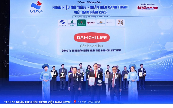 Dai-ichi Life Việt Nam được vinh danh “Top 10 Nhãn hiệu nổi tiếng Việt Nam 2026” - Ảnh 1.