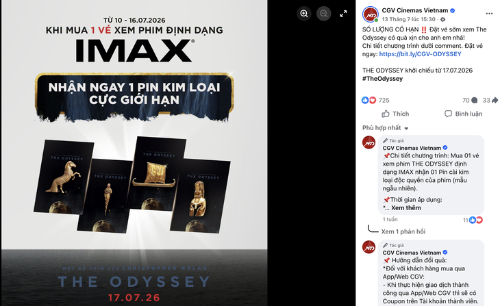 Khán giả phản ánh quà The Odyssey hết sớm bất thường, đại diện CGV nói gì? - Ảnh 3.