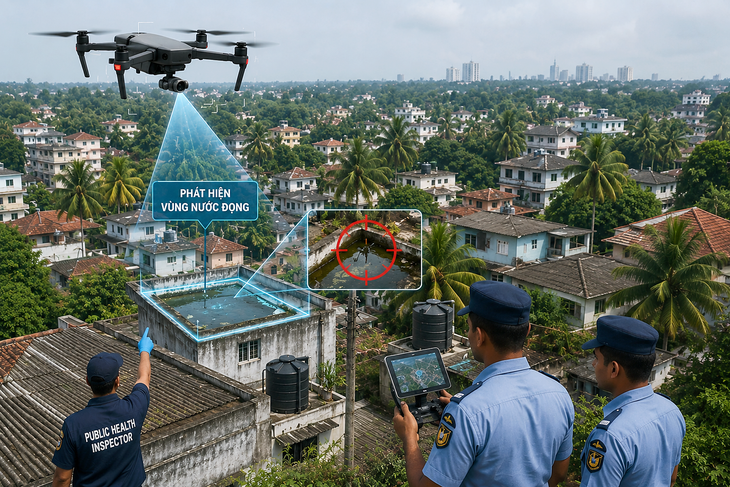 Sri Lanka điều drone tìm nước đọng để chống dịch sốt xuất huyết - Ảnh 2.