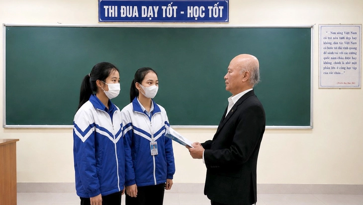 Cựu hiệu trưởng muốn tặng lương hưu cho người tố cáo tiêu cực thi tốt nghiệp tại Trường THPT Lê Trực - Ảnh 2.