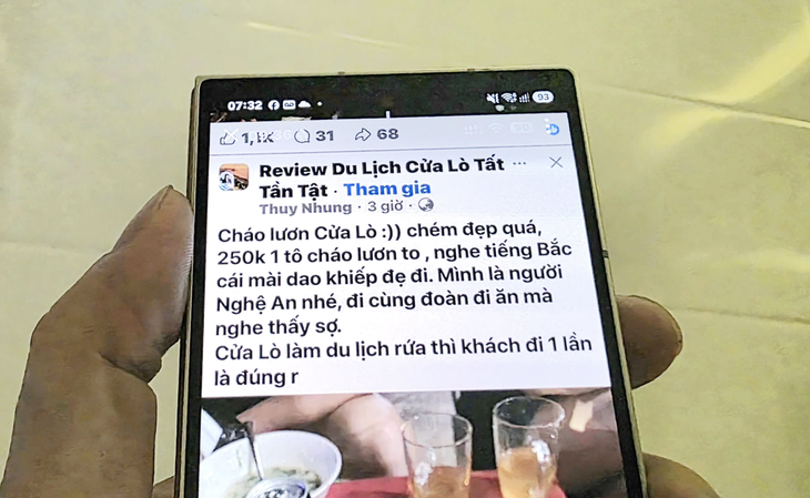 Du khách khách tố tô cháo lươn 250.000 đồng ở Cửa Lò bị 'chém đẹp' - Ảnh 1.