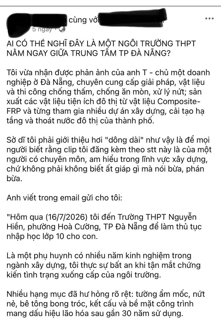Xuất hiện clip trường xuống cấp khiến phụ huynh bất an, hiệu trưởng nói gì? - Ảnh 2.