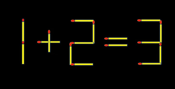 Thử tài IQ: Di chuyển một que diêm để 1+3=3 thành phép tính đúng - Ảnh 1.
