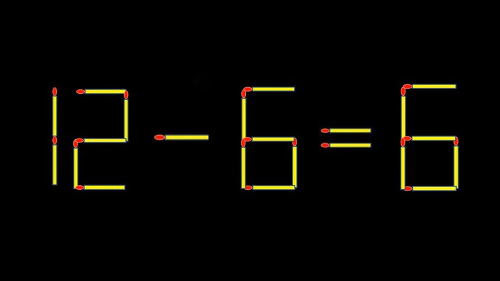 Thử tài IQ: Di chuyển một que diêm để 13-6=6 thành phép tính đúng - Ảnh 1.