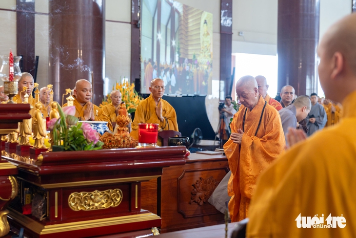 Lễ trai đàn chẩn tế siêu tiến anh linh các liệt sĩ ở Học viện Phật giáo tại TP.HCM - Ảnh 1.