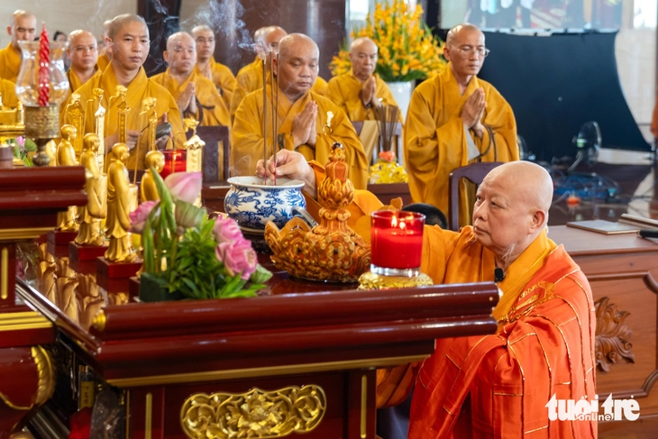 Lễ trai đàn chẩn tế siêu tiến anh linh các liệt sĩ ở Học viện Phật giáo tại TP.HCM - Ảnh 3.