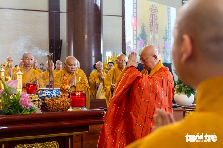 Lễ trai đàn chẩn tế siêu tiến anh linh các liệt sĩ ở Học viện Phật giáo tại TP.HCM - Ảnh 4.