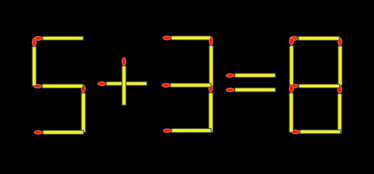 Thử tài IQ: Di chuyển một que diêm để 5-8=4 thành phép tính đúng - Ảnh 1.
