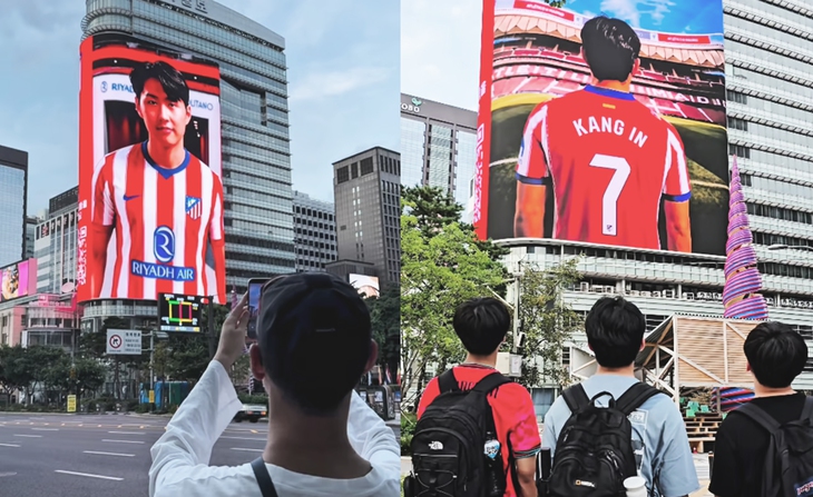 Đầu quân Atletico Madrid, Lee Kang In bất ngờ ‘chiếm sóng’ cả Seoul - Ảnh 1.