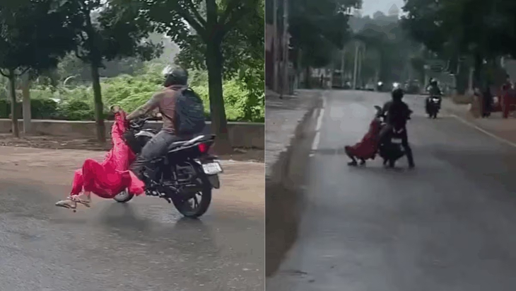 Người phụ nữ bị kéo lê khi bám vào xe máy gây phẫn nộ - Ảnh 1.