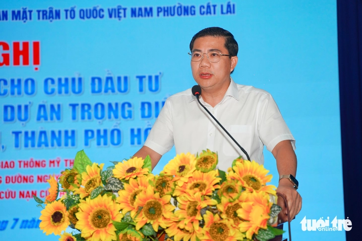 Phường Cát Lái bàn giao mặt bằng 'sạch' cho dự án đường Nguyễn Thị Định, nút giao Mỹ Thủy - Ảnh 2.