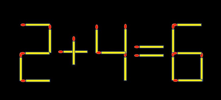 Thử tài IQ: Di chuyển một que diêm để 8-2=2 thành phép tính đúng - Ảnh 1.