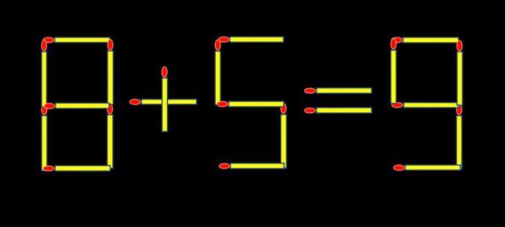 Thử tài IQ: Di chuyển một que diêm để 4+9=5 thành phép tính đúng - Ảnh 2.