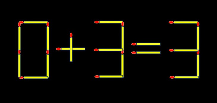 Thử tài IQ: Di chuyển một que diêm để 3-3=2 thành phép tính đúng - Ảnh 1.