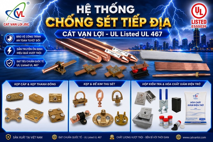 Hệ sinh thái chống sét và tiếp địa nội địa đạt chuẩn UL 467 và IEC 62561 - Ảnh 4.