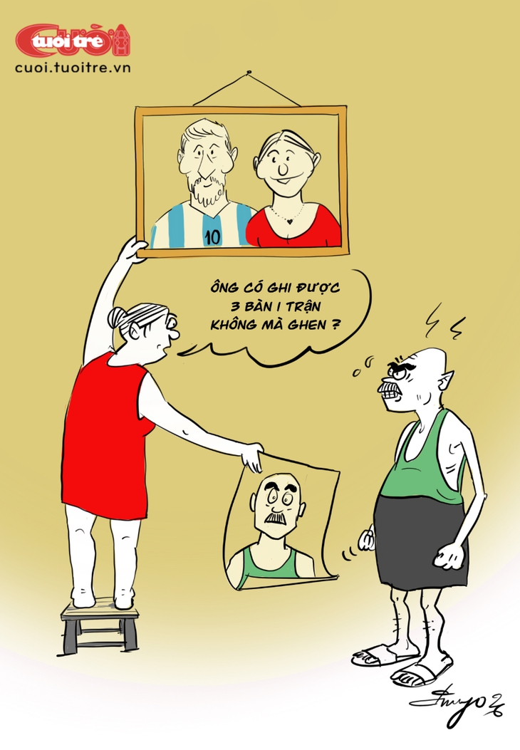 Ông chồng ghen tuông mù quáng với Messi - Ảnh 1.