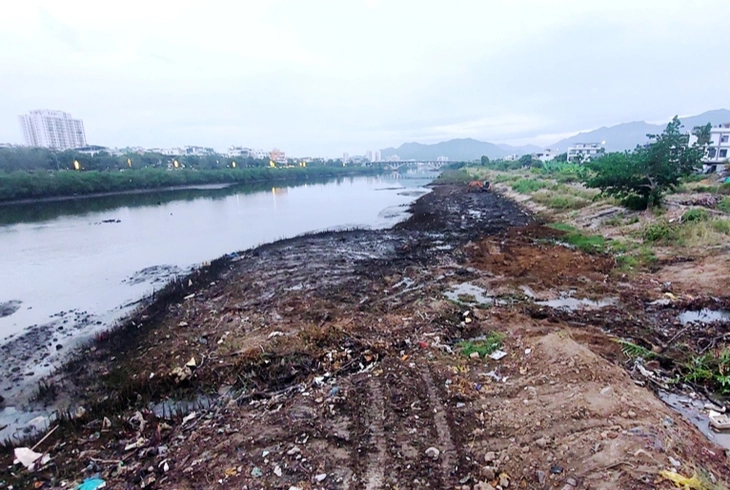 Chặt bỏ cây mọc cản thoát lũ, trái dự án hơn 593 tỉ ở Nha Trang - Ảnh 2.