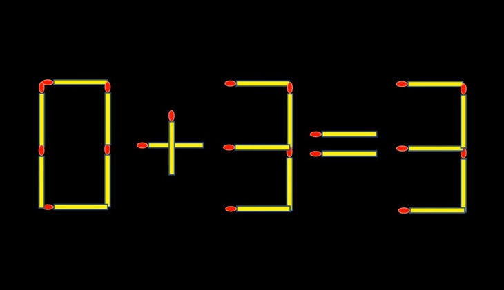 Thử tài IQ: Di chuyển một que diêm để 6+3=3 thành phép tính đúng - Ảnh 1.