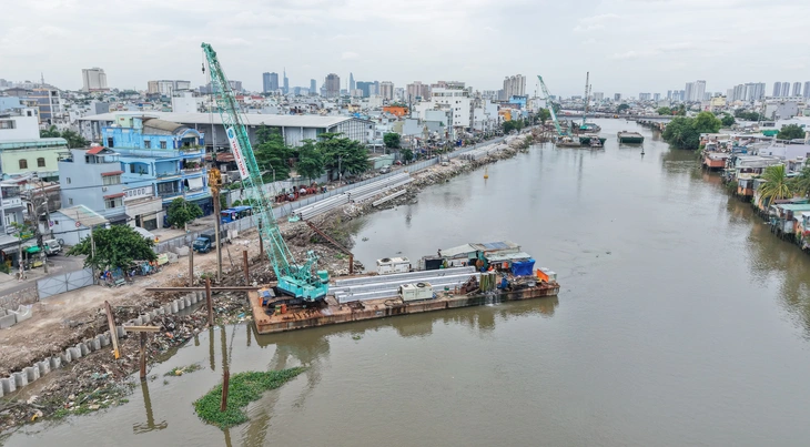 Hiện trạng dự án bờ Bắc kênh Đôi sau gần một năm khởi công - Ảnh 15.