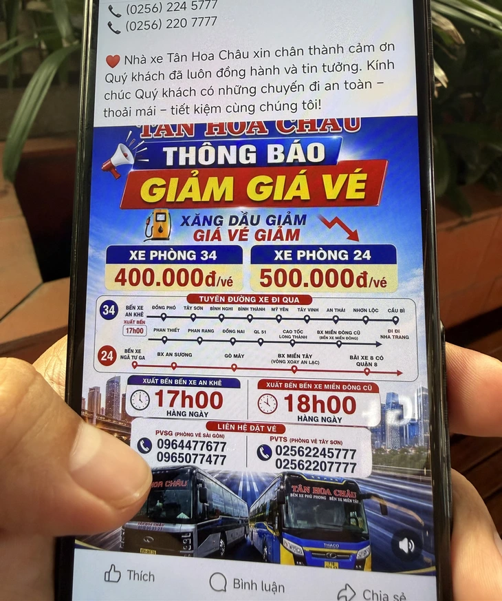 Xăng dầu giảm, vé xe khách hạ trước, cước hàng hóa còn neo cao - Ảnh 2.