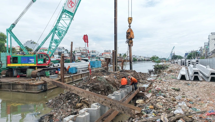Hiện trạng dự án bờ Bắc kênh Đôi sau gần một năm khởi công - Ảnh 16.