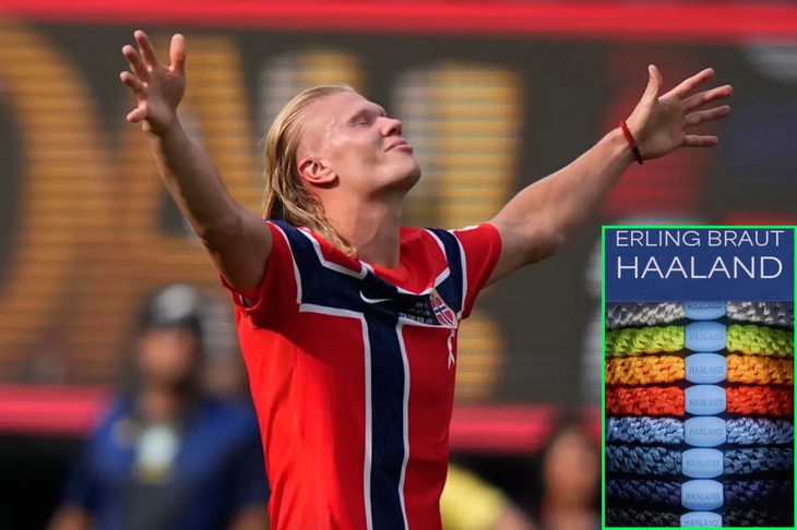 Haaland kiếm bộn tiền nhờ bán dây buộc tóc mùa World Cup - Ảnh 1.