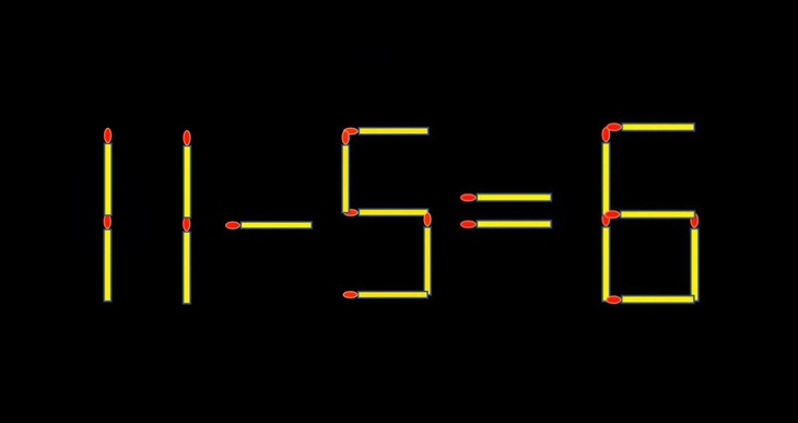 Thử tài IQ: Di chuyển một que diêm để 4-5=6 thành phép tính đúng - Ảnh 1.