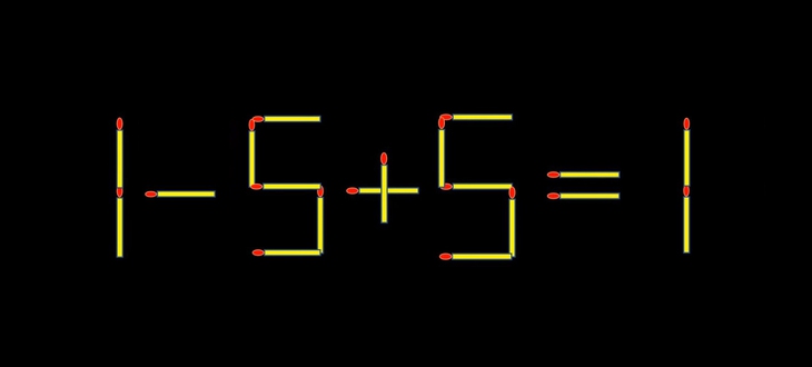 Thử tài IQ: Di chuyển một que diêm để 15+5=7 thành phép tính đúng - Ảnh 1.
